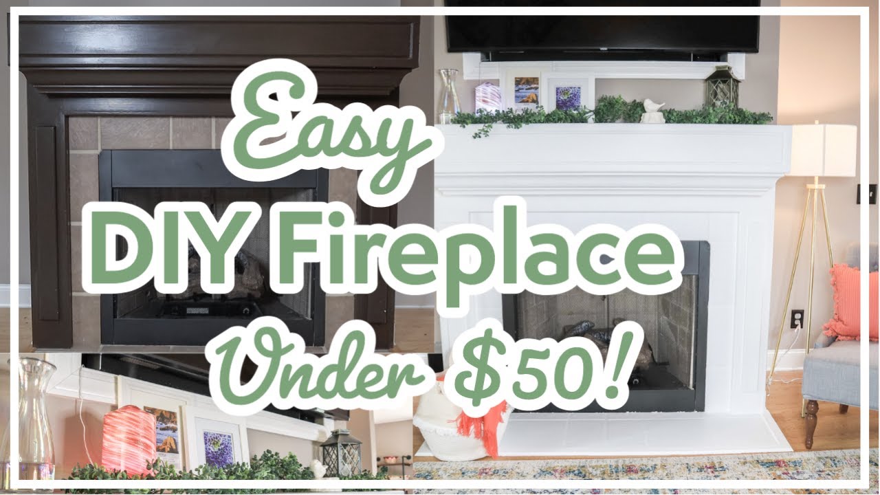 EASY Fireplace Makeover Under $50 | Paint Fireplace White