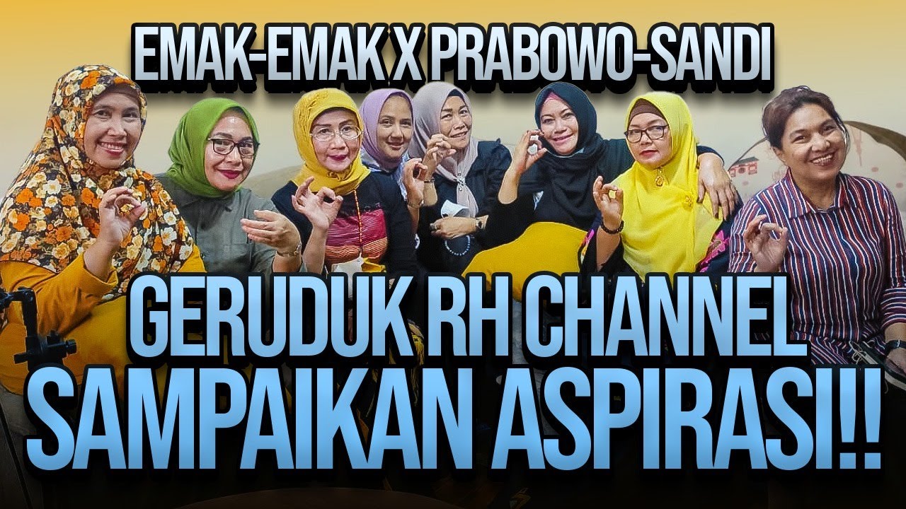 🔴LIVE! EMAK-EMAK X PRABOWO-SANDI GERUDUK RH CHANNEL: PRABOWO NO! SANDI SO SO! | RH Terbaru