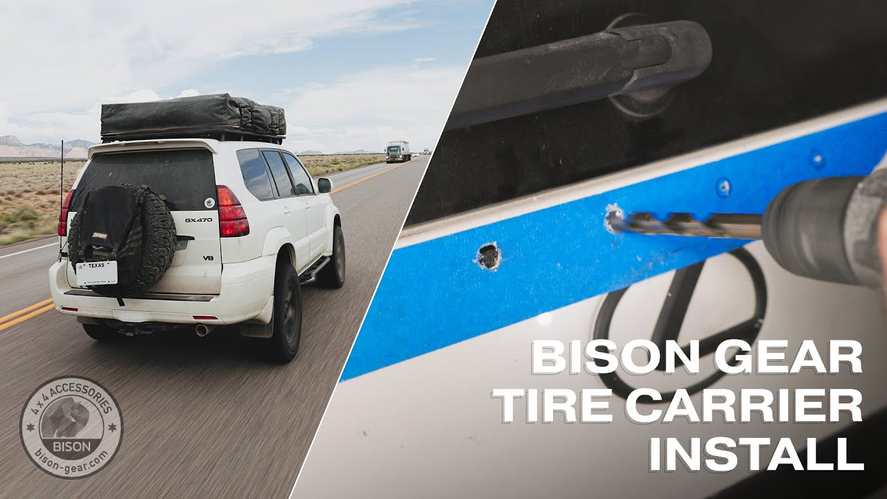 Bison Gear 4x4 Tire Carrier Installation | Lexus GX470