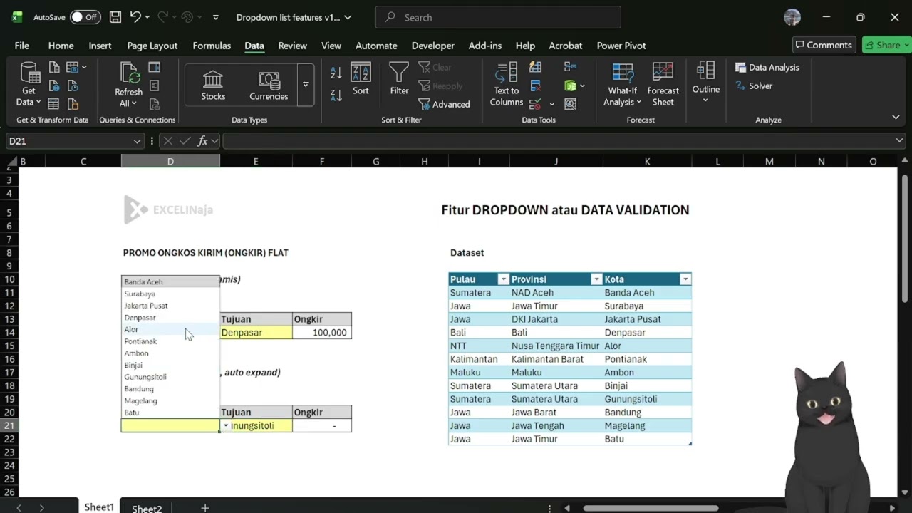Tutorial Dropdown Excel Lengkap (Data Validation Step by Step)