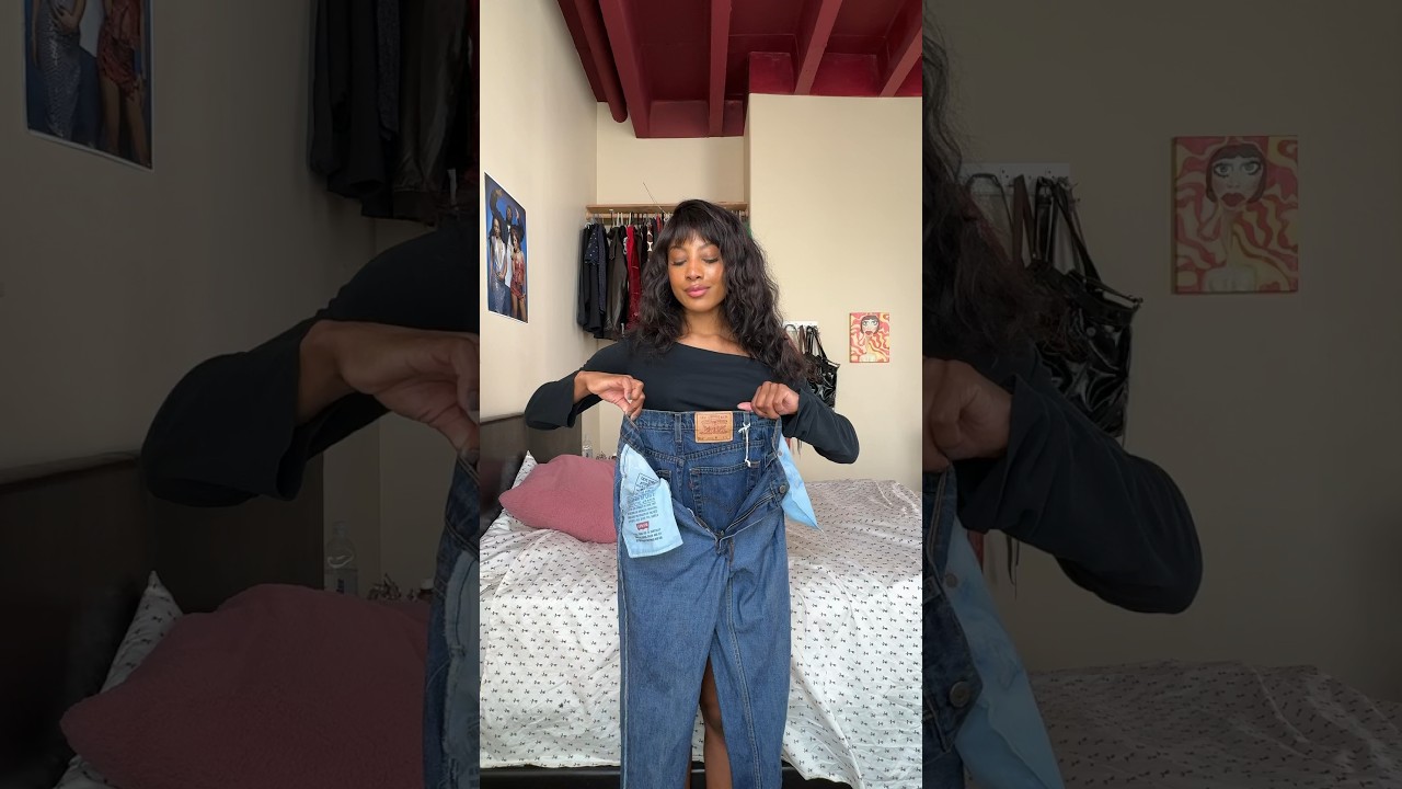 Attempting to stretch my vintage jeans #diy #vintage #levis #thriftflip