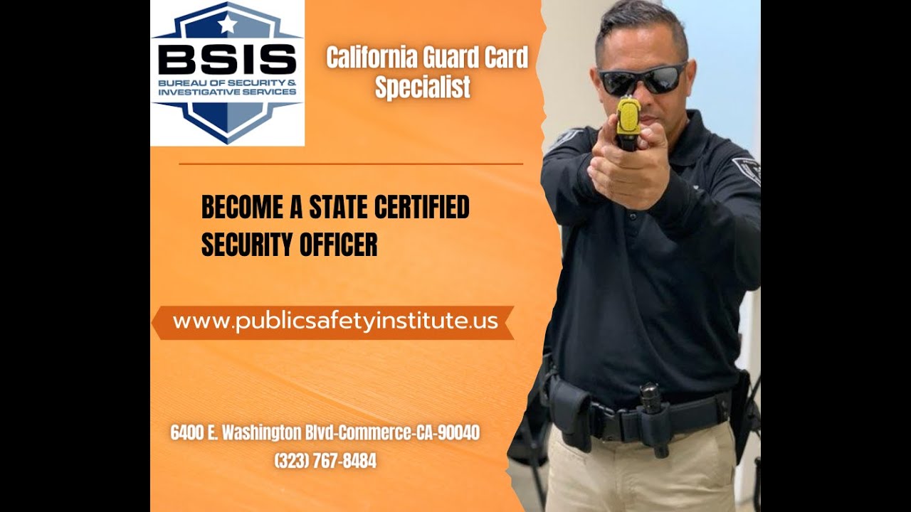 BSIS California Guard Card Tutorial