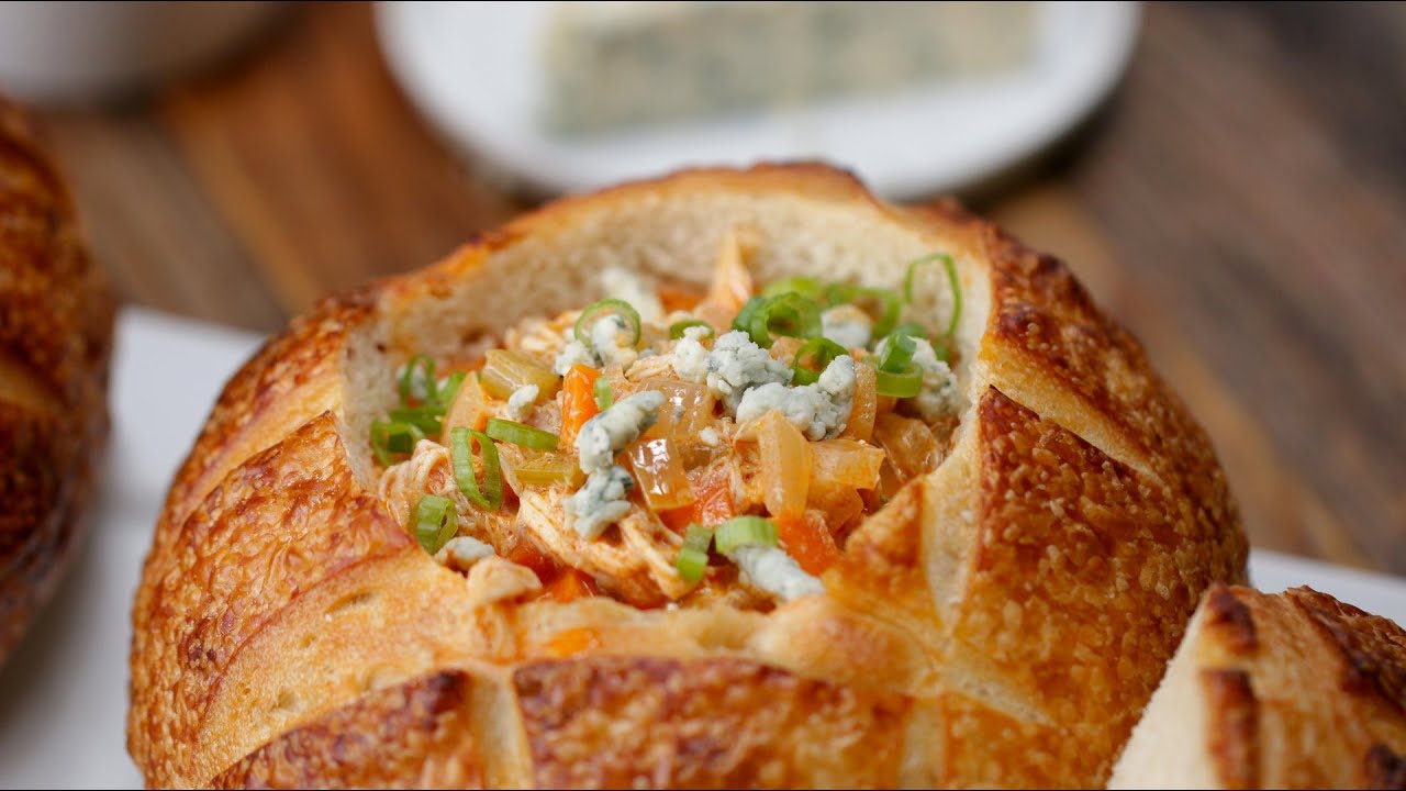 Hearty Buffalo Chicken Soup With Blue Cheese And Scallions • Tasty