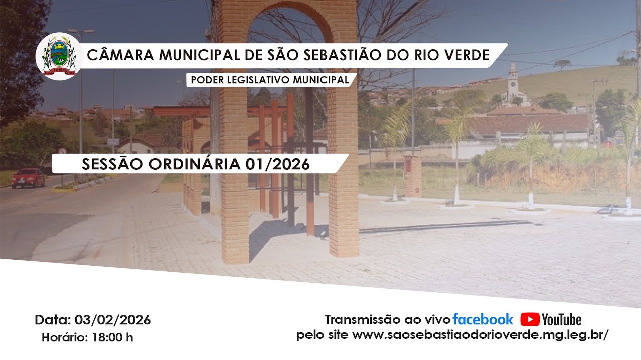 Transmissão ao vivo Sessão Ordinária 01/2026