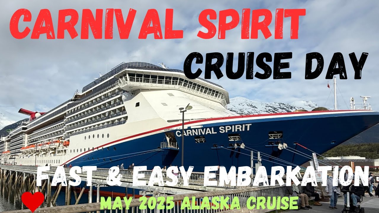 CARNIVAL SPIRIT Cruise to ALASKA!! Cruise Day! Fast & Easy Embarkation Cabin 4129