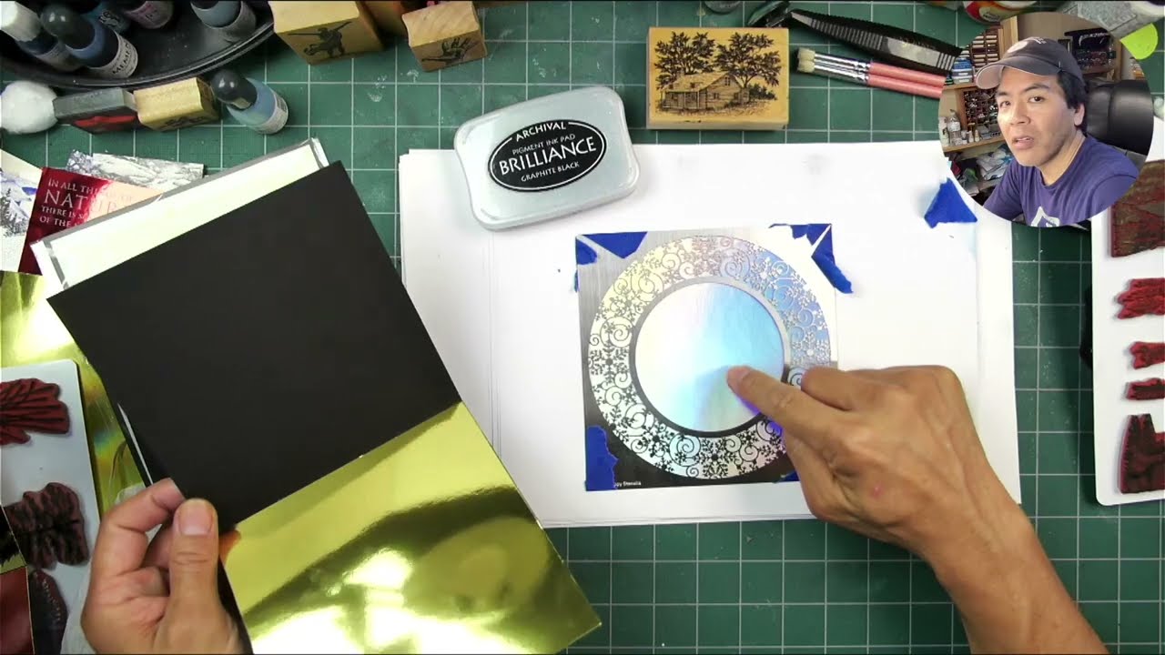 Stampscapes 101: Video 857 STAMPSCAPES & STENCIL MIRROR CARD!