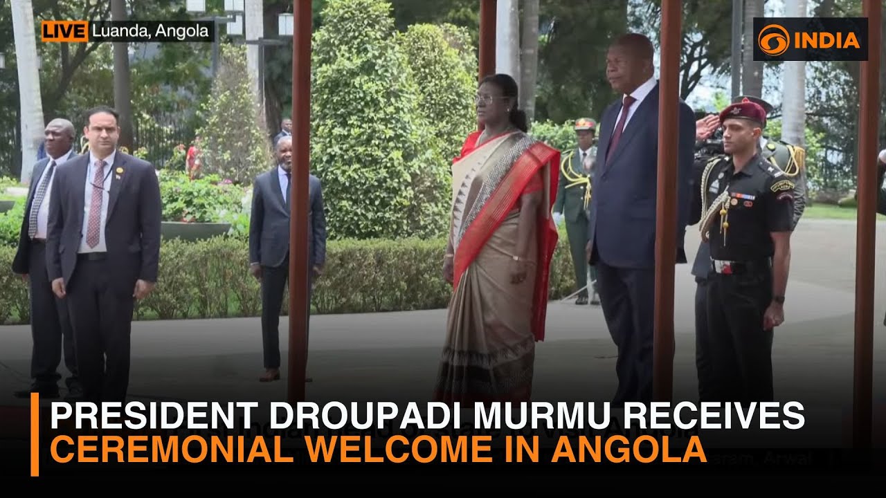 President Droupadi Murmu Receives Ceremonial Welcome in Angola | DD India