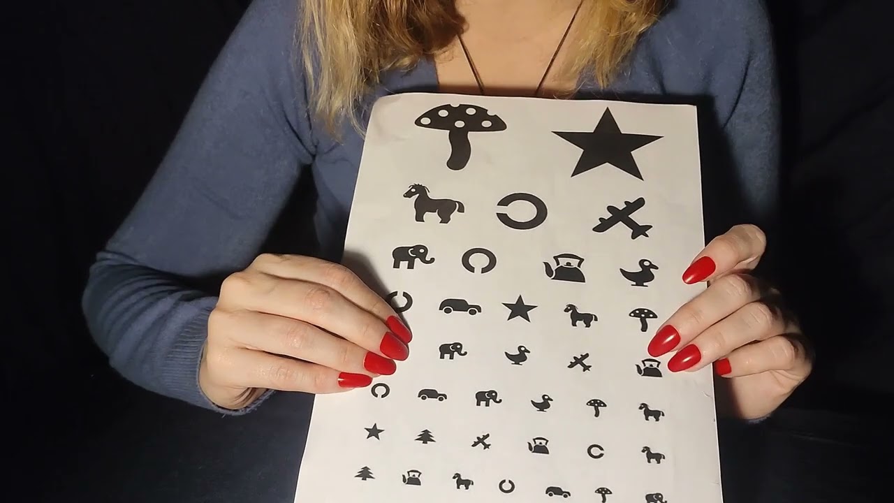ASMR roleplay doctora español: Examen médico personal de nervios craneales de la vista 👀