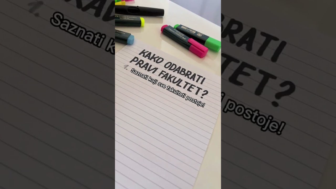 Kako odabrati pravi fakultet pt. 1! 🙌🏻👩🏻&zwj;🎓📚
