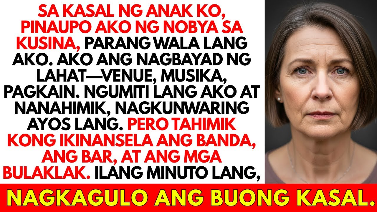 “Sa Kasal ng Anak Ko, Pinaupo Ako sa Kusina. Ngumiti Ako, Tahimik at Kinansela Lahat”