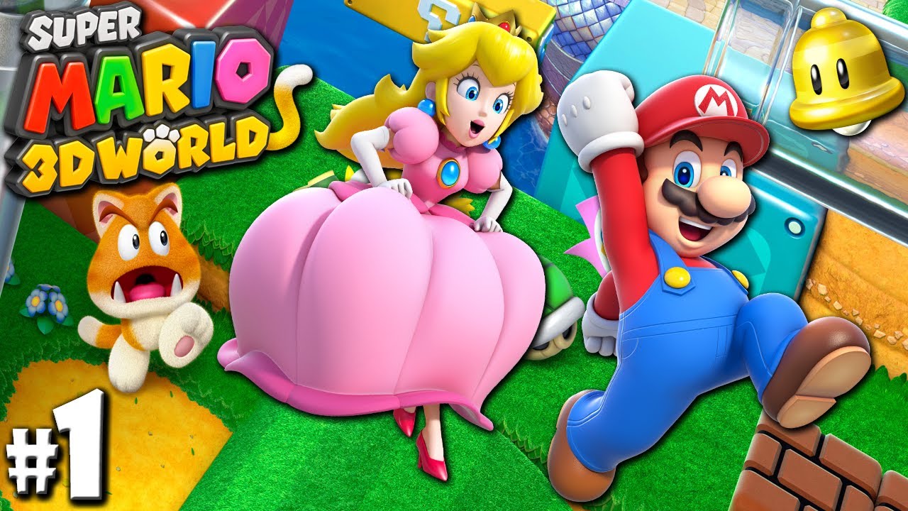 Super Mario 3D World: 2P Co-Op! - Cats & Crowns PART 1 (Nintendo Wii U HD Gameplay Walkthrough)