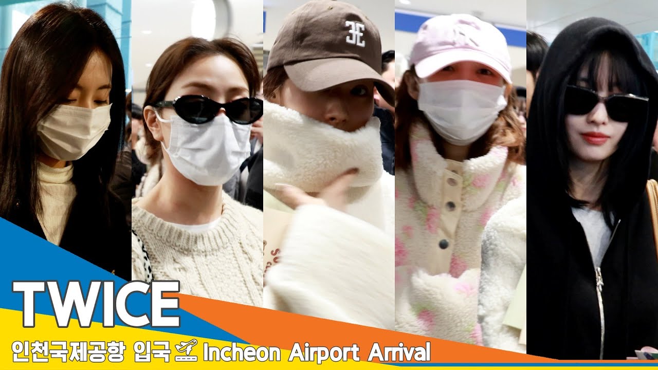 [4K] 트와이스, 앨범 'With YOU-th' 기대할게요~ 화이팅!✈️#TWICE 인천국제공항 입국 24.2.26 #Newsen