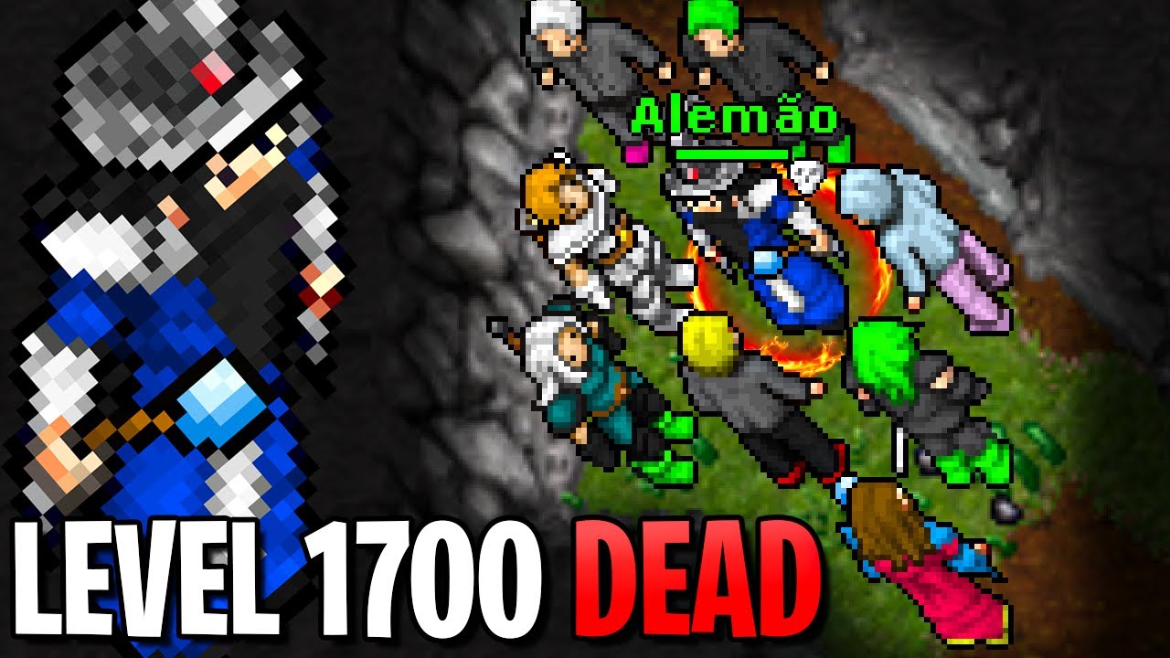 Alemão Líder dos Retros PvP MORREU de LEVEL 1700 no TIBIA 🔥