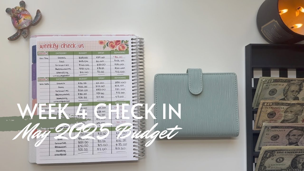 Week 4 Check In | May 2025 Budget | Inconsistent Income | College Student | 25 Year Old