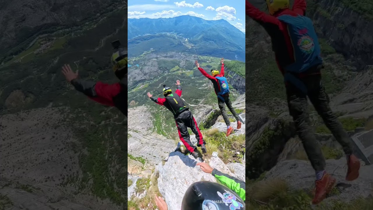 🔥basejump becco dell'aquila🔥paracadutisti itsliani #insta360 #basejump #travel @insta360