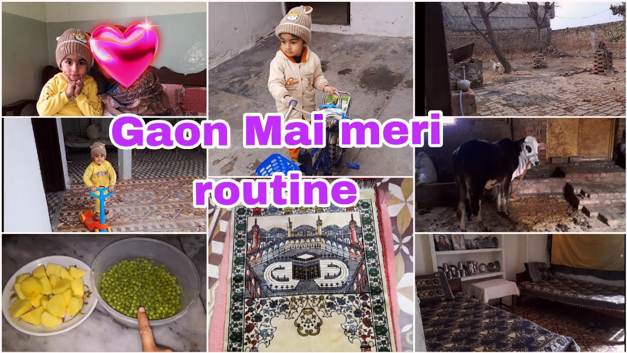 Gaon Mai Ami k sath 🥰meri routine ❤️saba waseem vlog 