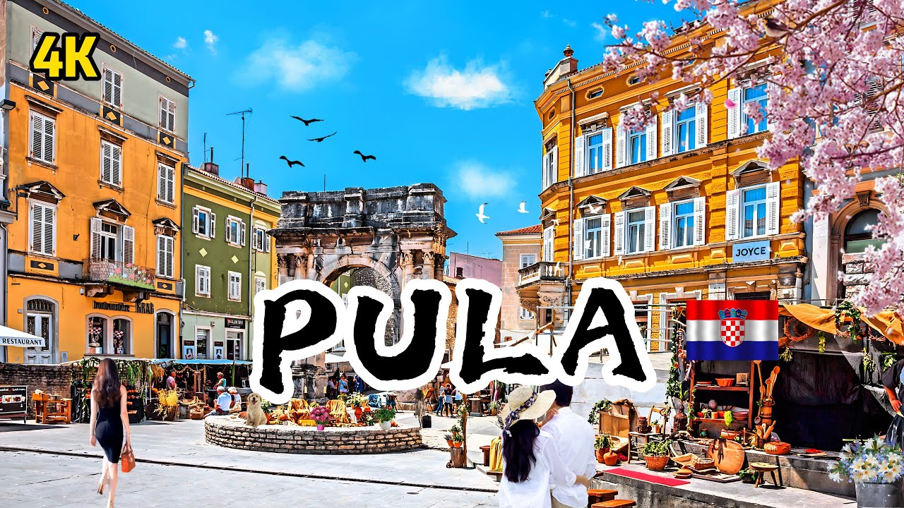 PULA Walking Tour: A fascinating walking tour experience, Croatia, beautiful city 4K