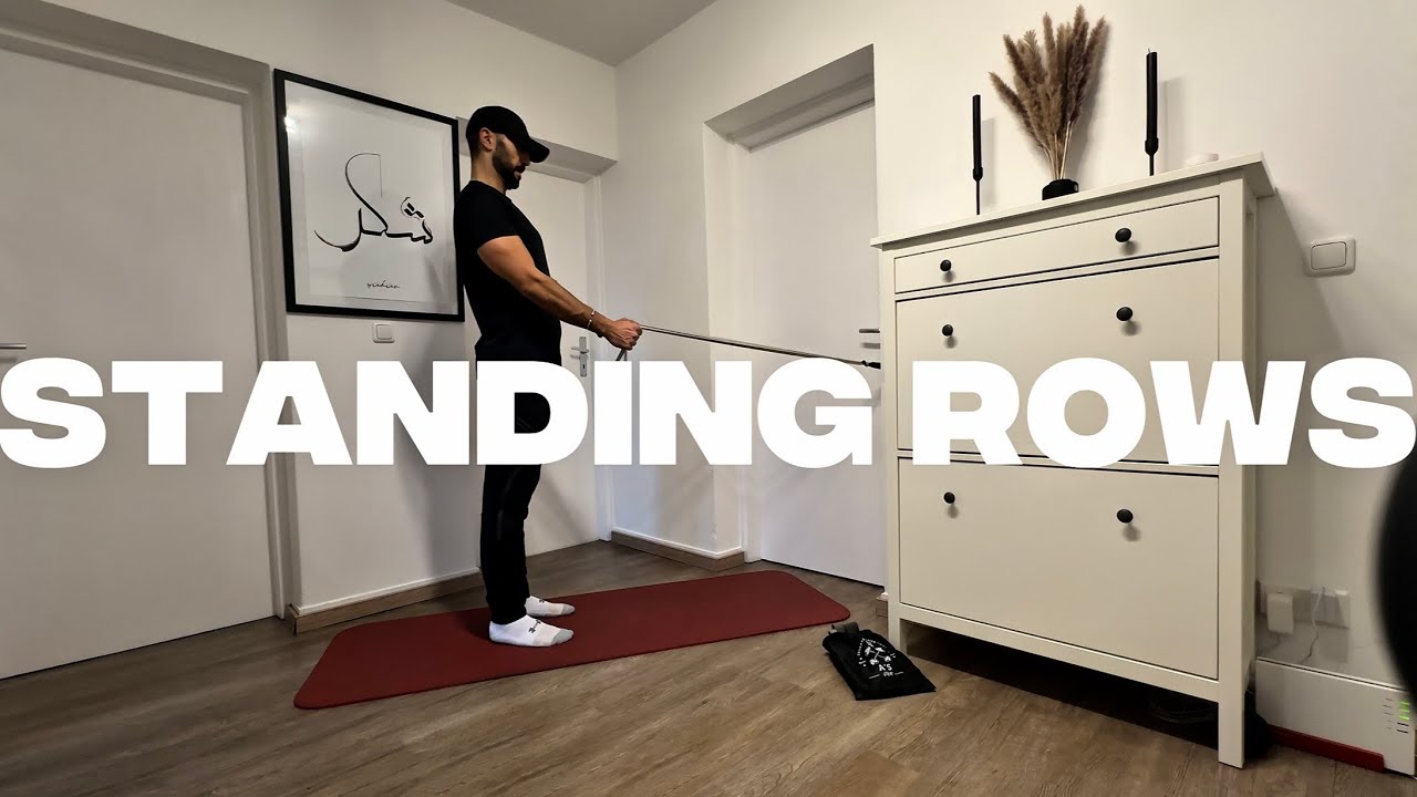 Standing Rows – Rücken gezielt aufbauen mit Widerstandsband im Stehen!