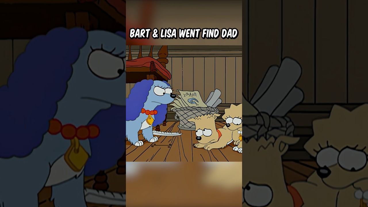 Bart & Lisa went find Dad