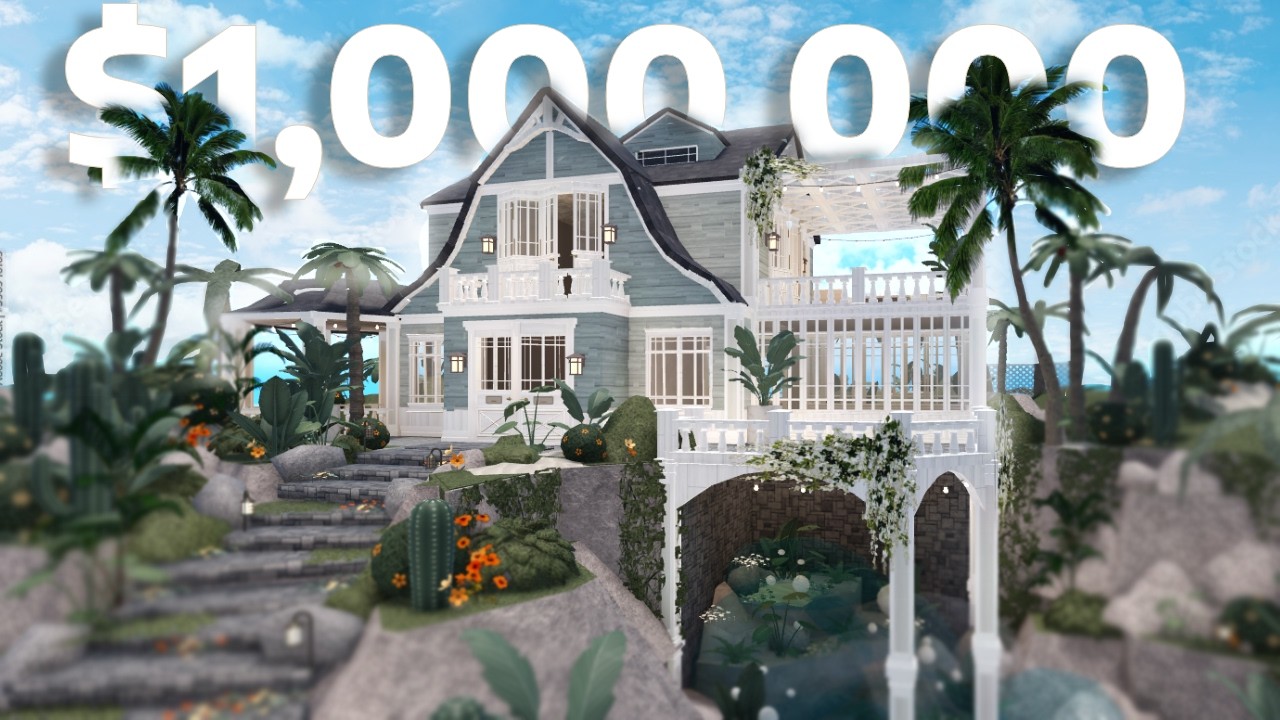 Building a Tropical Beach House in Bloxburg