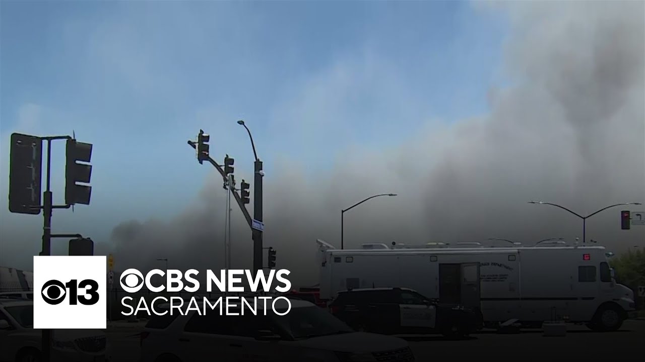 Tracy warehouse fire still burning day after igniting