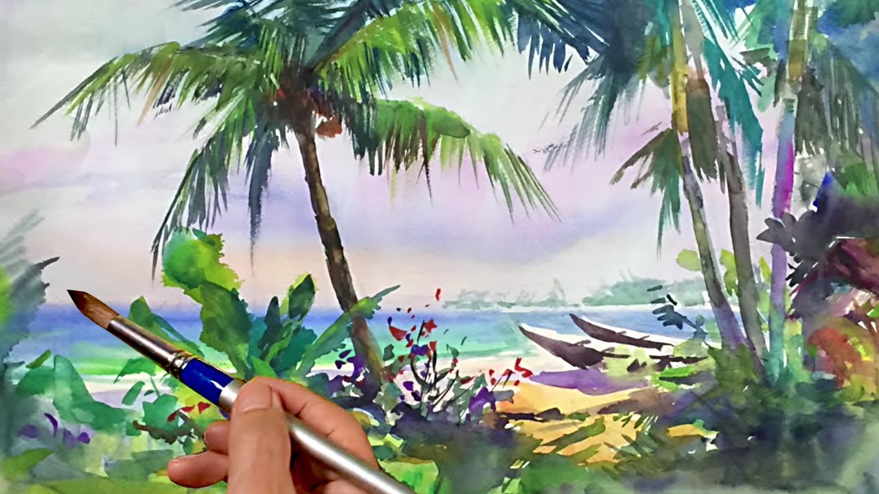 Watercolor demonstration | Palm beach