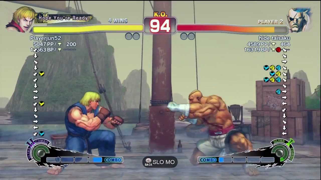 Playerjun52 (Ken) vs hide taisaku (Sagat) AE2012 Endless Matches *720p HD*