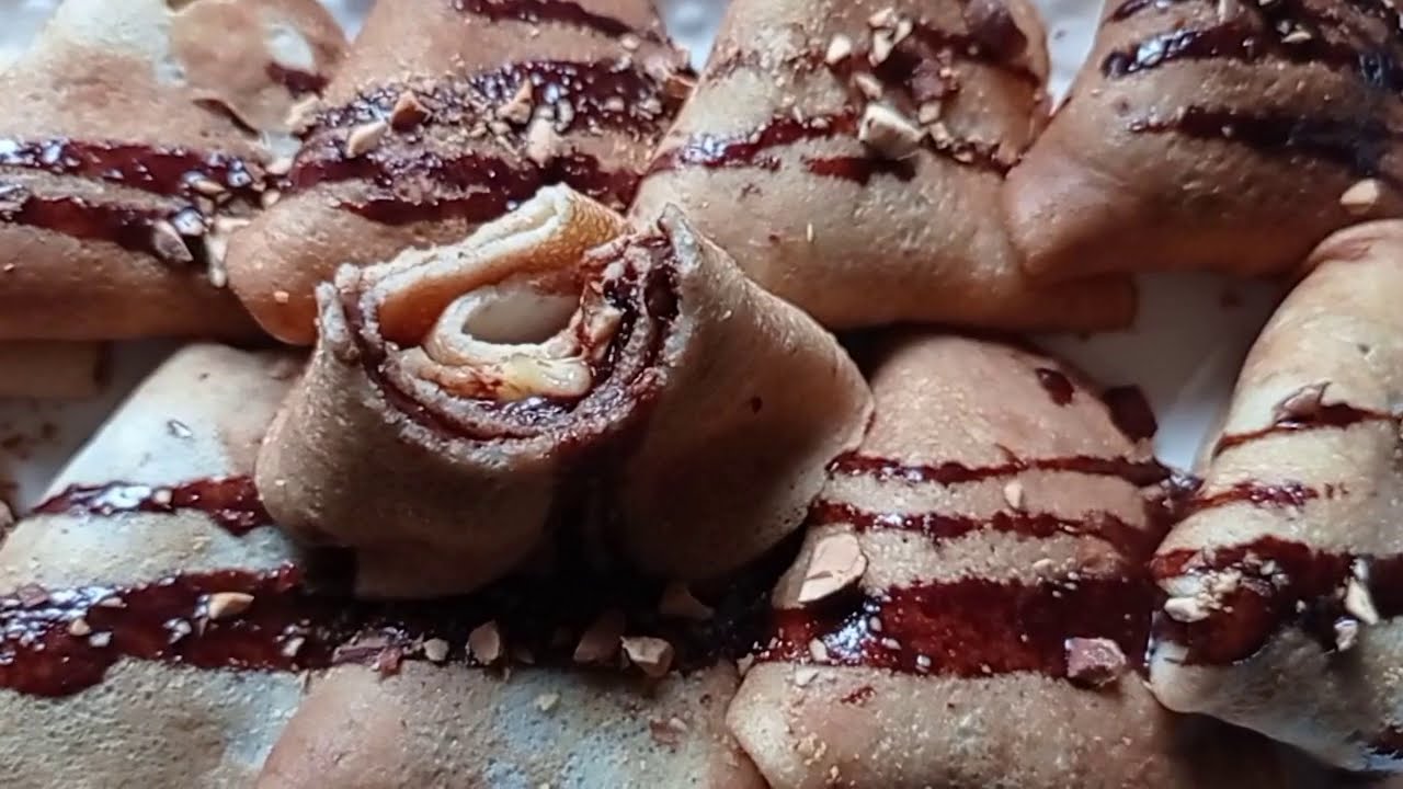 كريب بدقيق القمح مع شكلاطة صحية للدهن،👍👍😋
