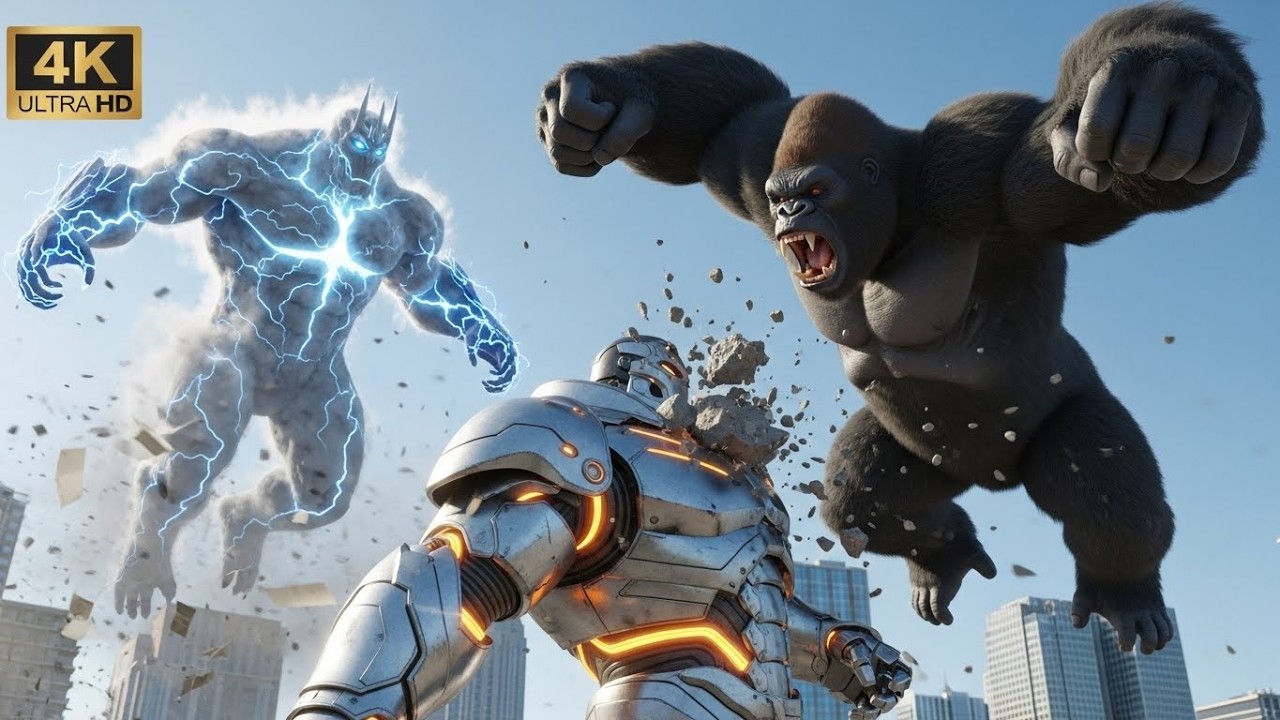 Titans of Fury: Storm King vs. Iron Colossus – Gorilla Guardian's Wrath