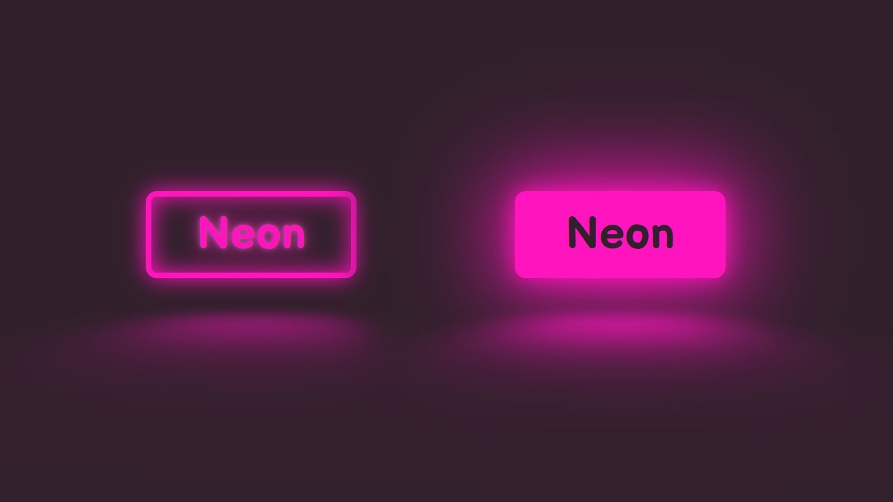 Create a neon button with a reflection using CSS