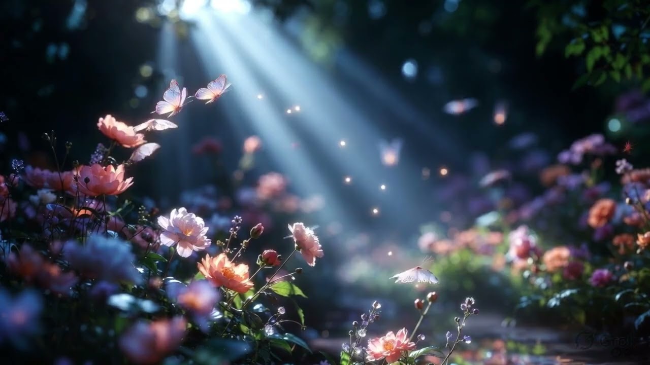Romantic Fairy Garden at Night | 4K Dream Sanctuary Frame TV art 🌙✨