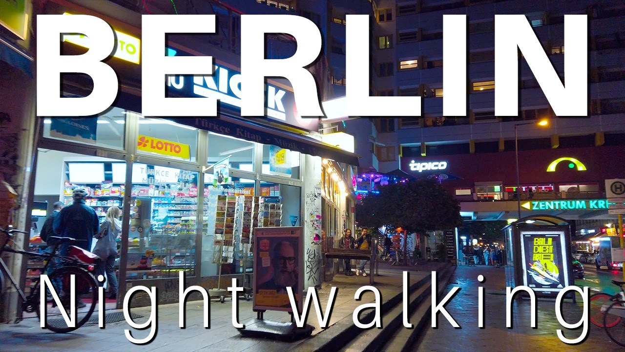 Kreuzberg, Kottbusser tor Berlin Night walking 🇩🇪 Germany 2019 [4K] Berlin Nightlife