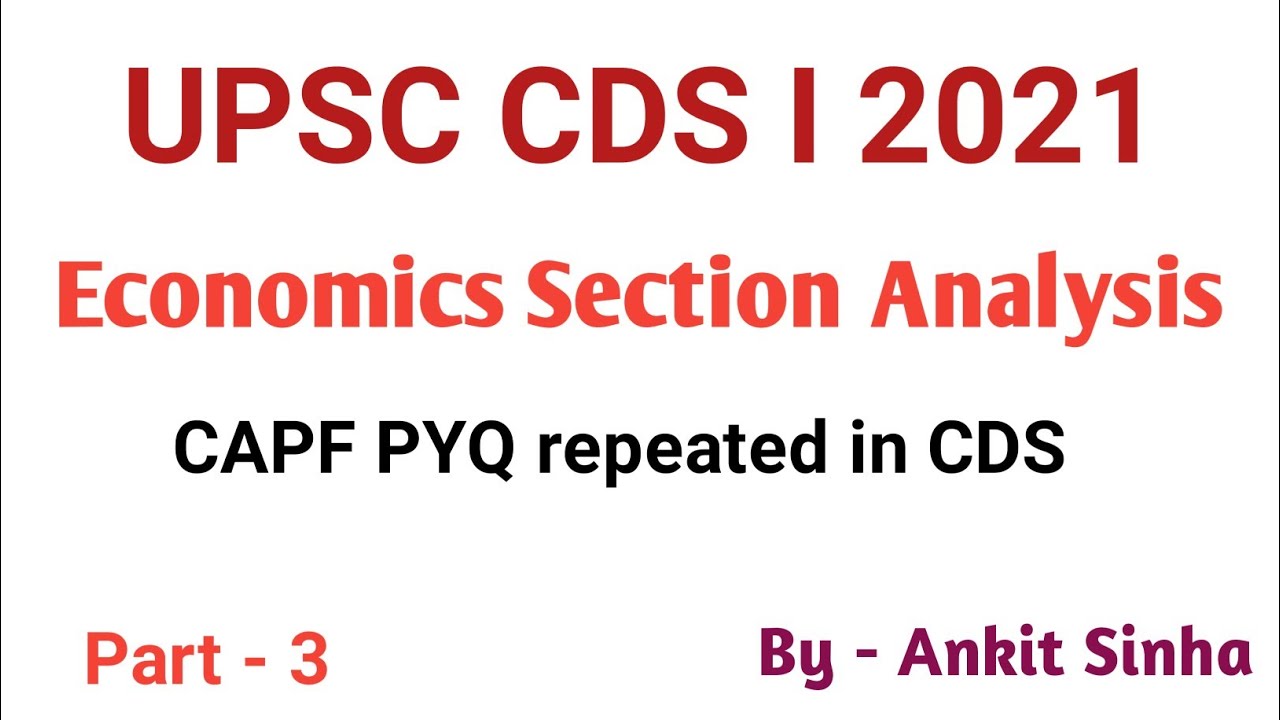 CDS I 2021 || Economics Questions || Part-3 || #facetsofupsc