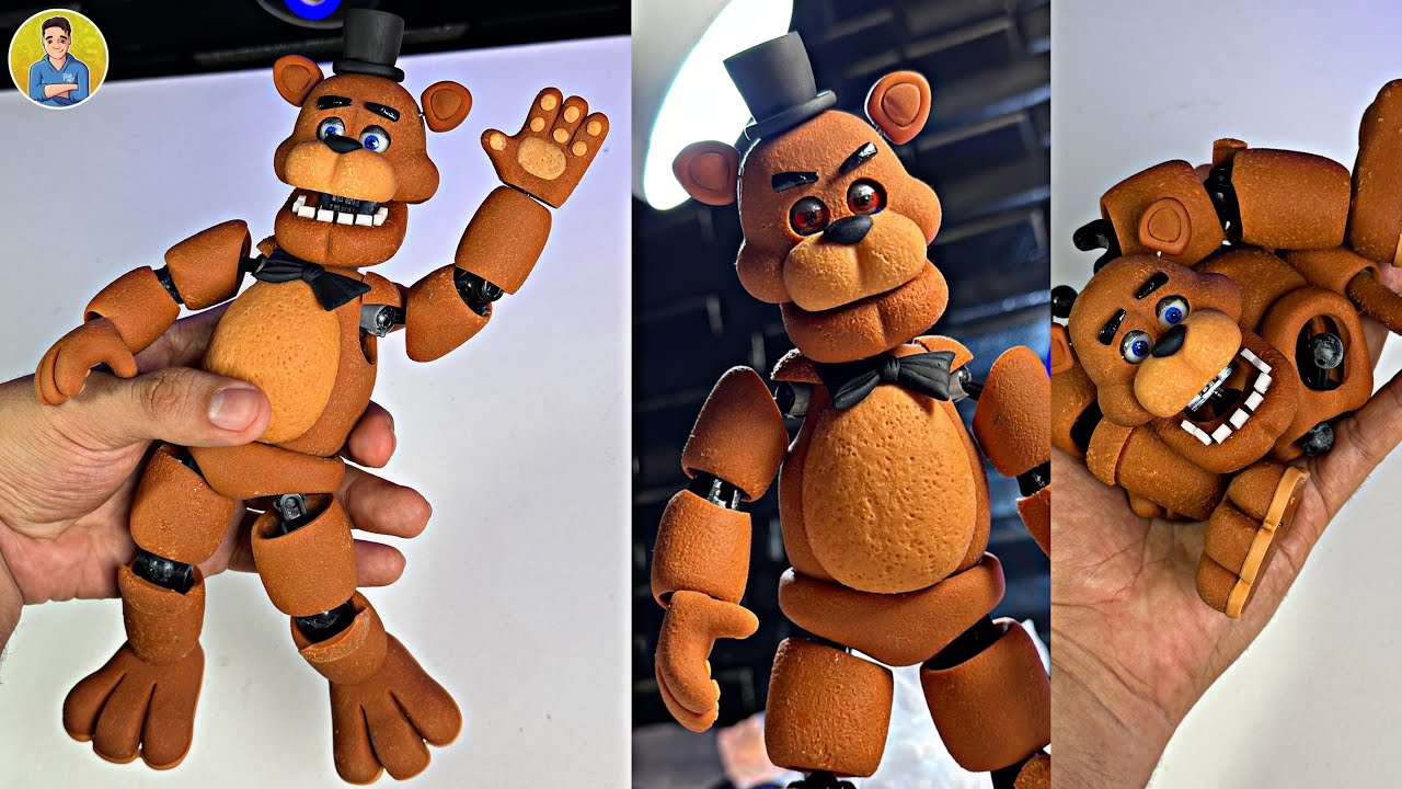 HICE A FREDDY FAZBEAR ARTICULADO! (FIGURA ARTICULADA A MANO) PORCELANA