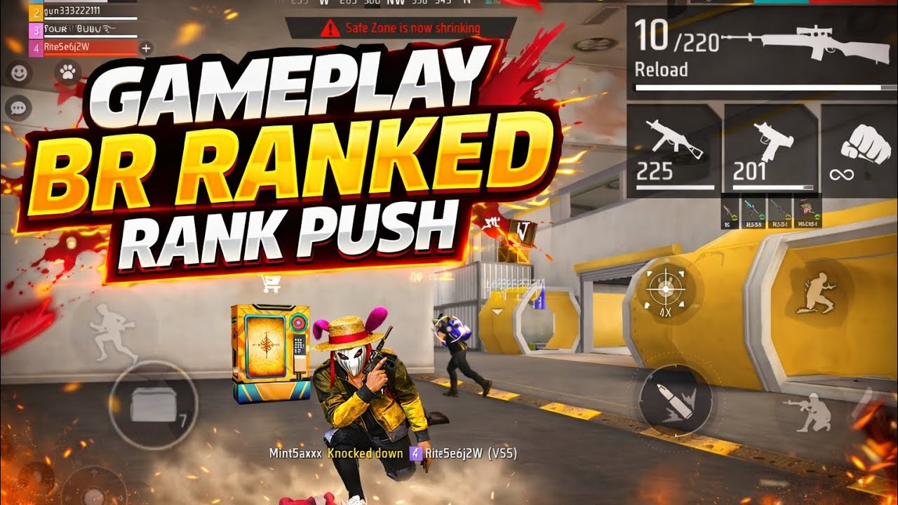 Free Fire BR Ranked Rank Push Gameplay 😆 | Intense Fight | Innocent Gamer