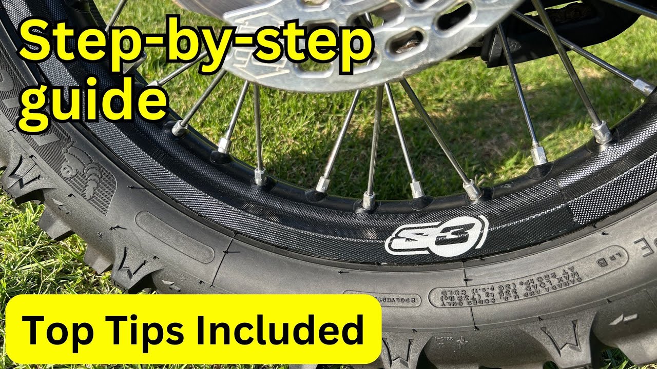 S3 Wheel Sticker Kit (Rim Tape) Install on dirt bike