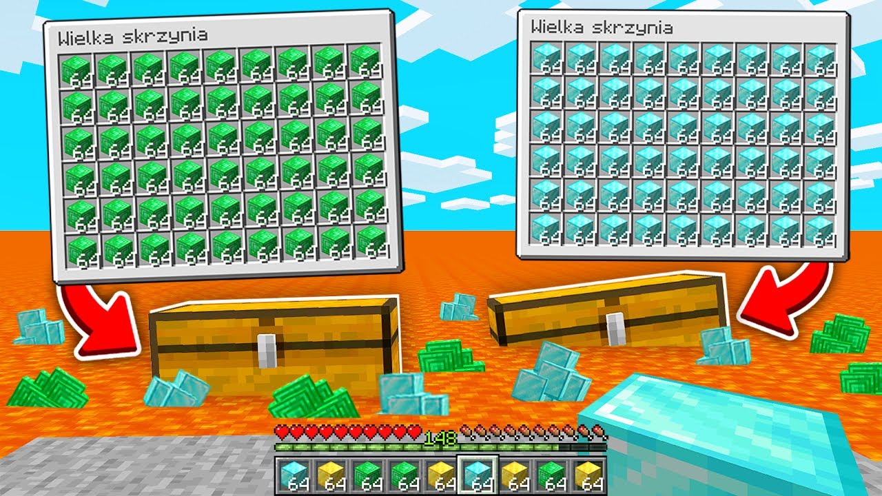 Spaliłem 100.000 DIAMENTÓW zza BARIERY MILIONOWIC w Minecraft! 😭
