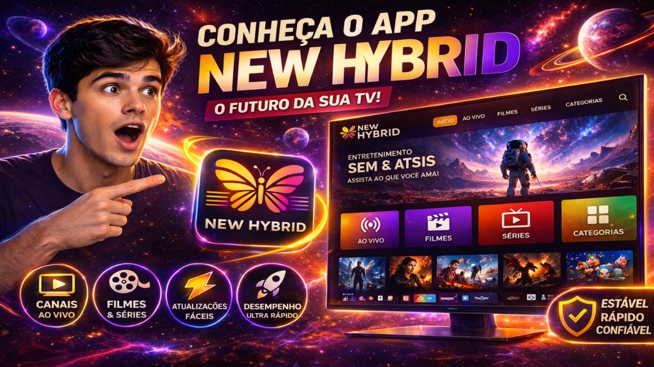 😱 NEW HYBRID LIBERADO: TV, FILMES E JOGOS SEM TRAVAR!