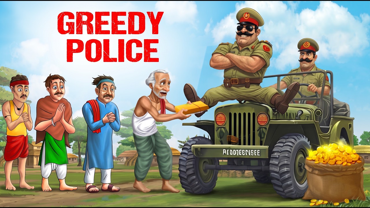 GREEDY POLICE | LEARN ENGLISH | Best Moral Stories | Animated Stories | Cartoon | English Story