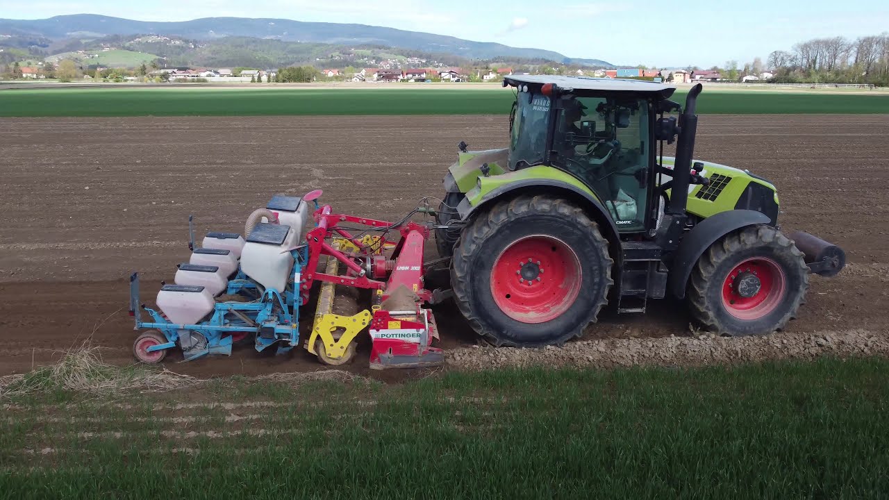 Setev koruze2021,corn seeding2021,claas arion 550+pottinger+monosem