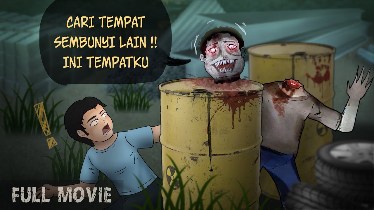 Petak Umpet sama Bocah kepala Buntung (Full Movie)  #HORORMISTERI | Kartun Hantu Animasi Horror