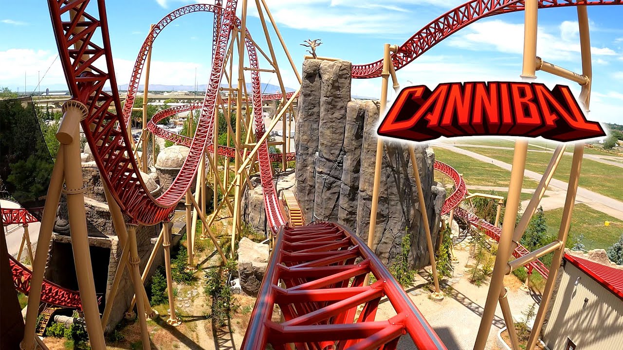 Cannibal 4K Front Seat POV - Lagoon Amusement Park