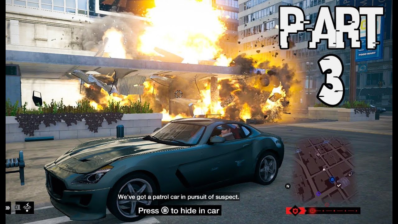 Watch Dogs Gameplay Walkthrough Part 3 - Gas Station Explosion! (Xbox One)