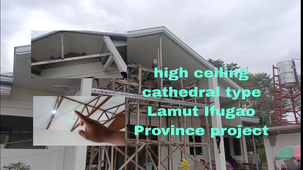 high ceiling cathedral type: Lamut Ifugao Province project / cathedral type ceiling and cove ceiling