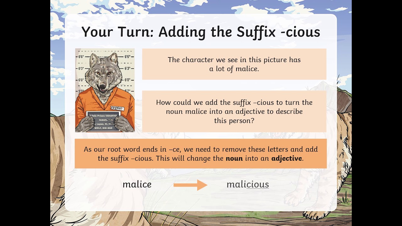 Y5 Spelling 11/1/21 - cious and  tious Word Endings