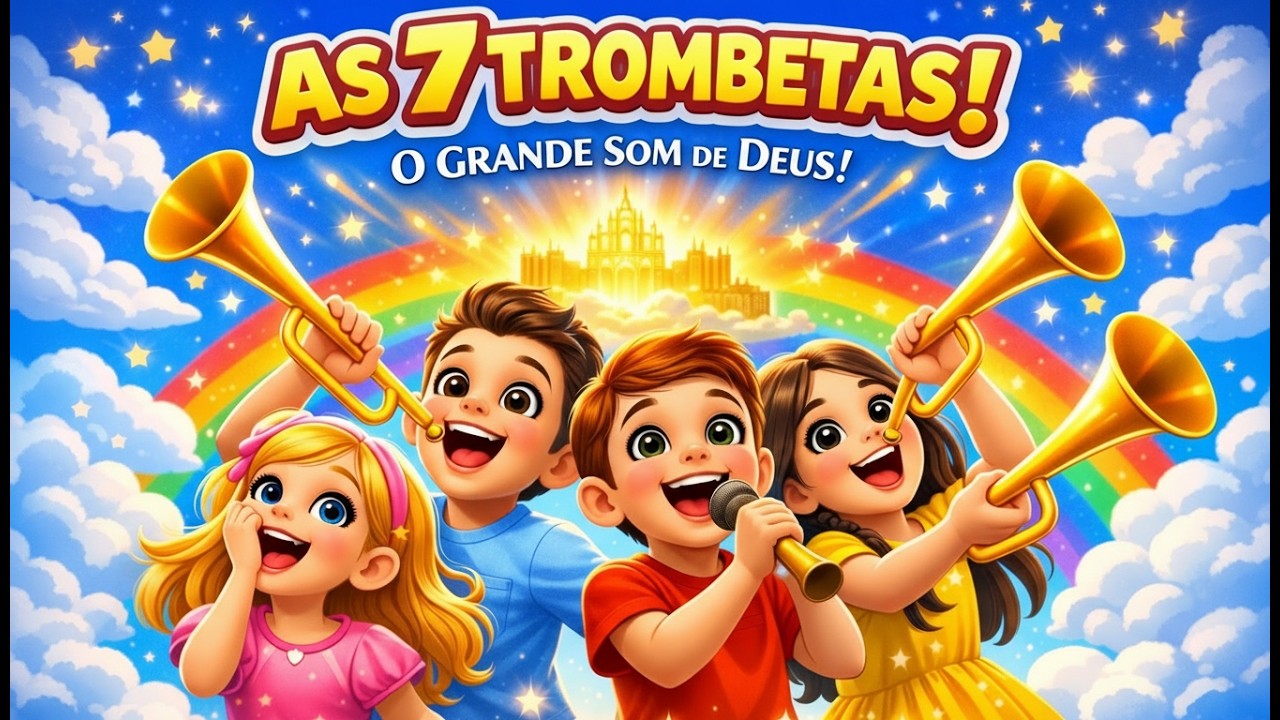 SETE TROMBETAS 🎺 | VERSÃO KIDS | Musical Infantil de Louvor e Alegria#musicalinfantil  #KidsCristão