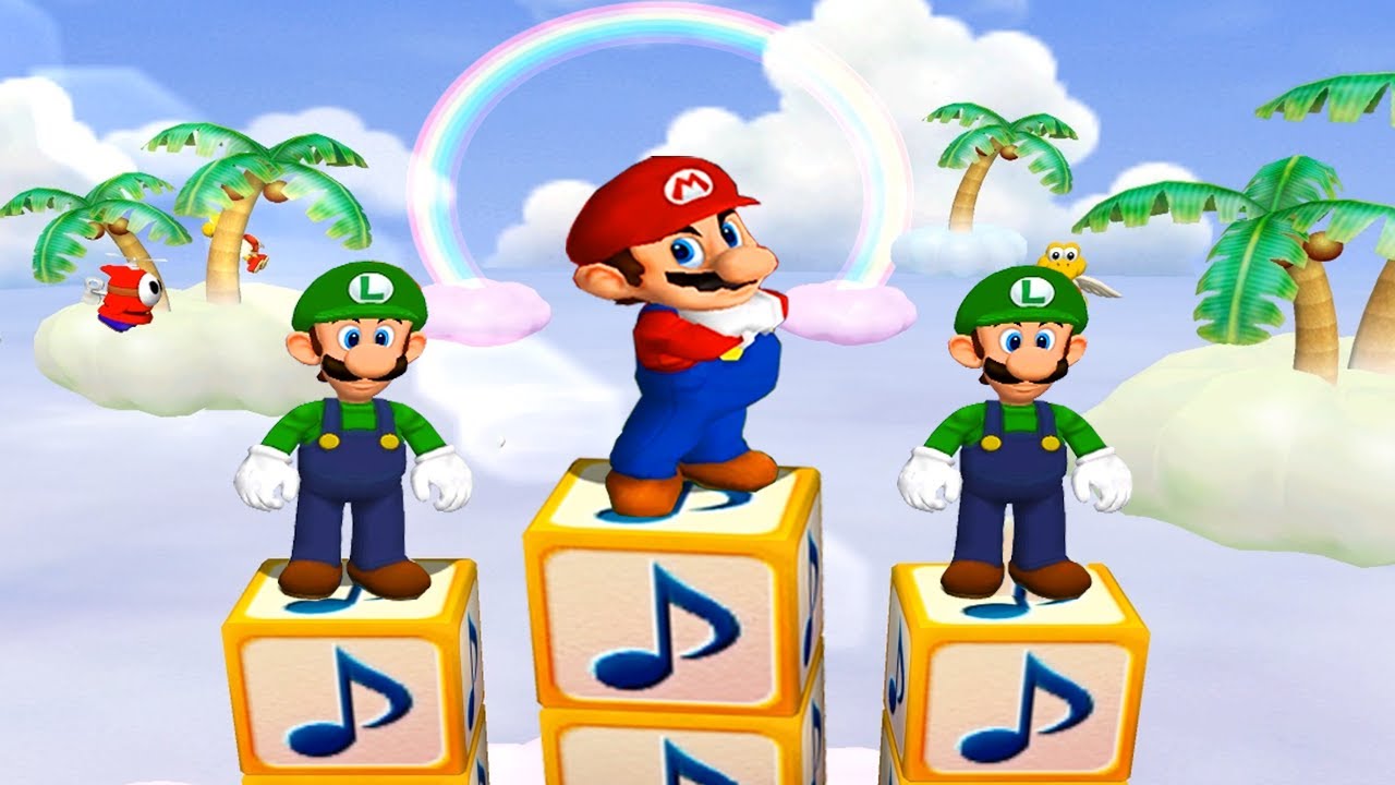 Mario Party 5 Minigames - Mario vs Luigi vs Wario vs Yoshi