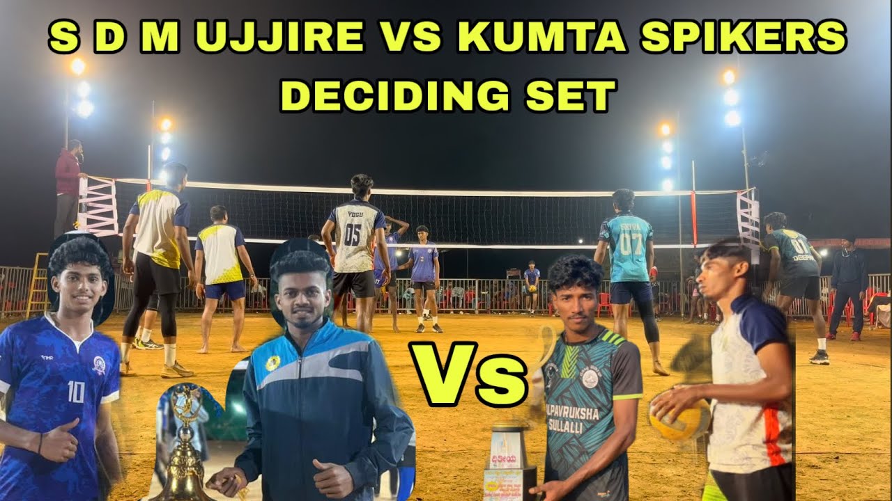 Deciding set s d m ujjire vs kumta spikers 