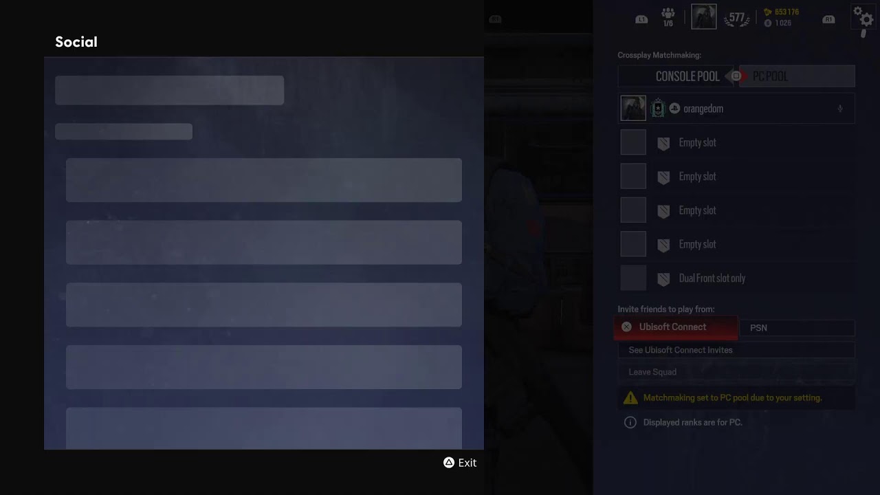 R6 ps5 ranked pc lobbies