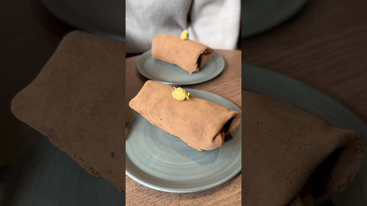 Dubai Chocolate Towel Roll #japanesefood